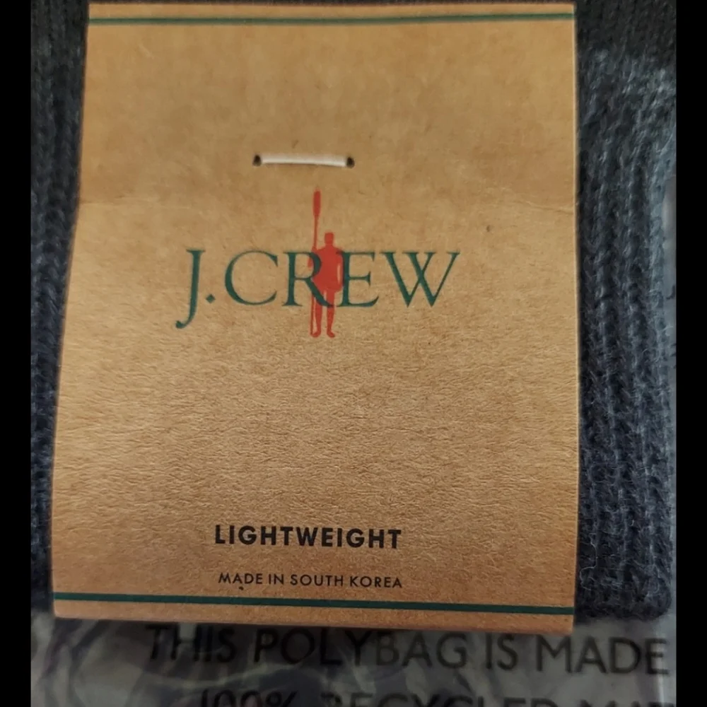 J.Crew Holiday Dog Critter Socks - Retriever Santa Grey O/S Men's BNWT SO